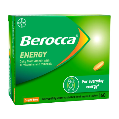 Berocca Energy tabletti, kalvopäällysteinen läpipainopakkaus 60 kpl