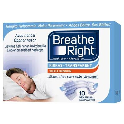 BREATHE RIGHT NENÄTEIPPI 1x10 kpl S/M