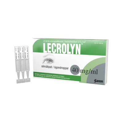 LECROLYN silmätipat, liuos, kerta-annospakkaus 40 mg/ml 20 x 0,2 ml