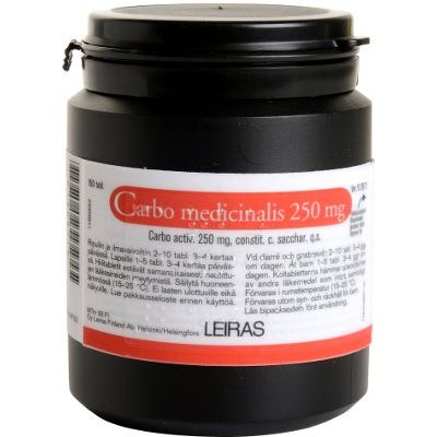 CARBO MEDICINALIS tabletti 250 mg 150 kpl