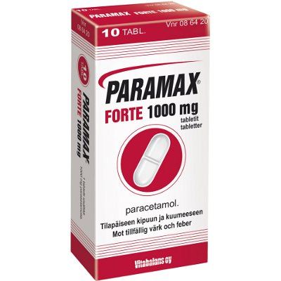 PARAMAX FORTE tabletti 1000 mg 10 fol