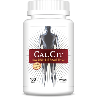 CalCit kalsiumsitraatti + D3-vitamiini 500mg/15mikrog 100 TABL