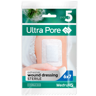 Medrull Ultra Pore kiinnittyvä sidos 6x7cm 5 kpl