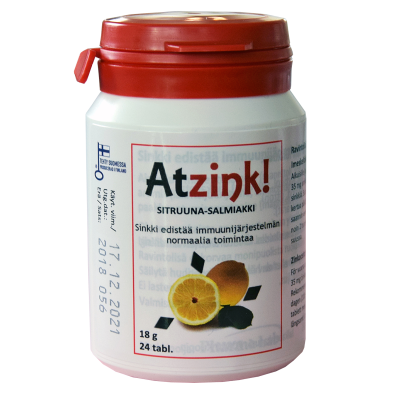 Atzink Sitruuna-salmiakki 24 tabl