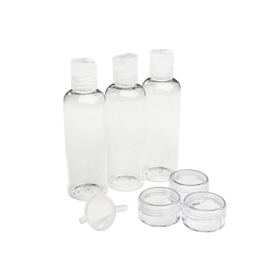 Cailap Matkasetti sis. 3x100ml pullo,3xpurkki,suppilo,pussukka 8 kpl