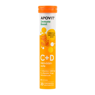 Apovit C+D-vitamiini-inkivääripore20tabl 20 tabl