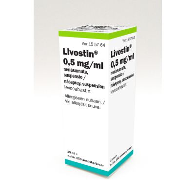 LIVOSTIN nenäsumute, suspensio 0,5 mg/ml 15 ml