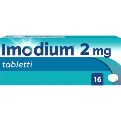 IMODIUM tabletti, kalvopäällysteinen 2 mg 16 fol