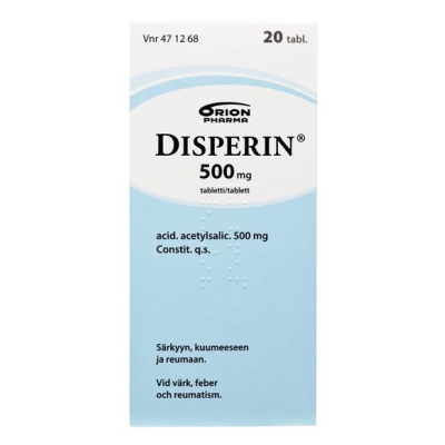 DISPERIN tabletti 500 mg 20 fol