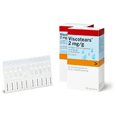 VISCOTEARS silmägeeli, kerta-annospakkaus 2 mg/g 120 x 0,6 ml