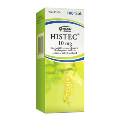 HISTEC tabletti, kalvopäällysteinen 10 mg 100 fol