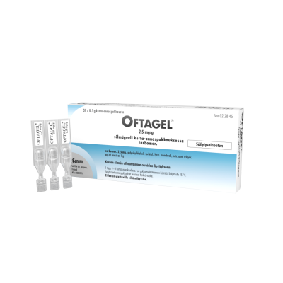 OFTAGEL silmägeeli, kerta-annospakkaus 2,5 mg/g 30 x 0,5 g