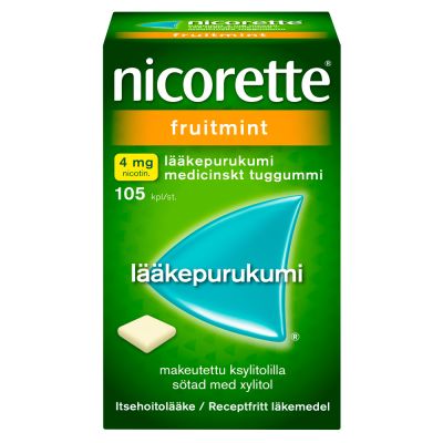 NICORETTE FRUITMINT lääkepurukumi 4 mg 105 fol