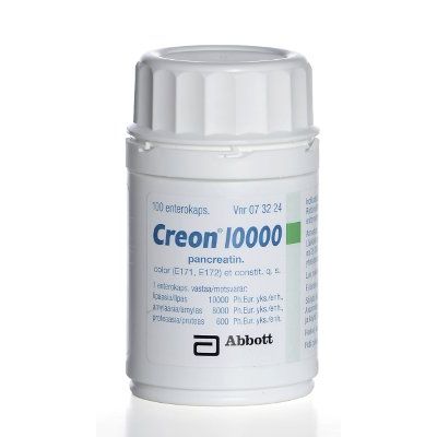 CREON 10 000 enterokapseli, kova 100 kpl