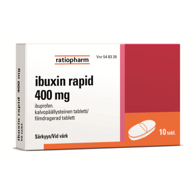 IBUXIN RAPID tabletti, kalvopäällysteinen 400 mg 10 fol