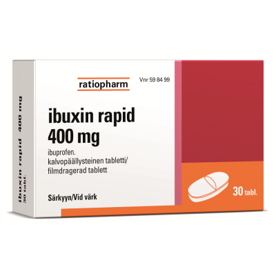 IBUXIN RAPID tabletti, kalvopäällysteinen 400 mg 30 fol