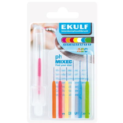 Ekulf hammasväliharja ph ABC Mixed 7 kpl