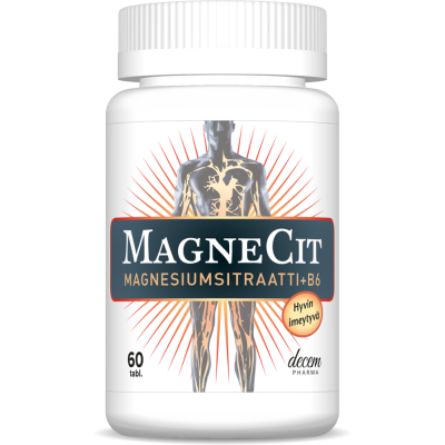 MagneCit Magnesiumsitraatti + B6-vitamiini 60 tabl