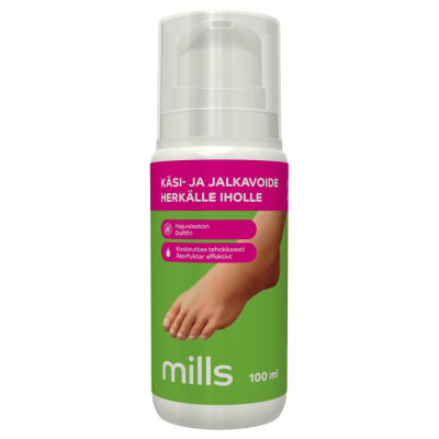 Mills käsi- ja jalkavoide herkälle iholle 100 ml