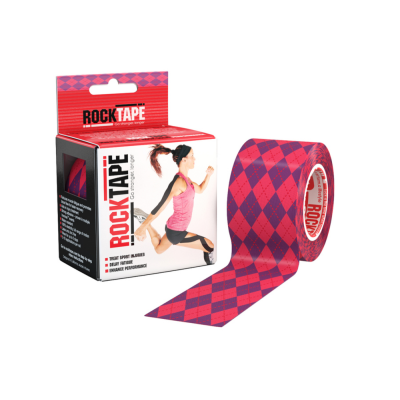 Rocktape Kinesioteippi Pink-ruutu 5cmx5m 1 rll