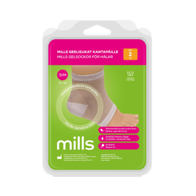 Mills Geelisukat kantapäille, koko S/M 1 pari