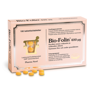 Bio-Folin 400 mikrog 180 tabl