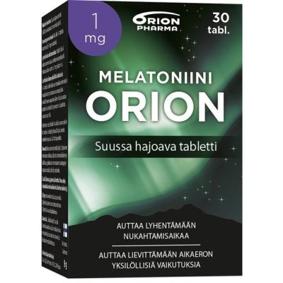 MELATONIINI ORION 1 MG SUUSSA HAJOAVA 30 TABL