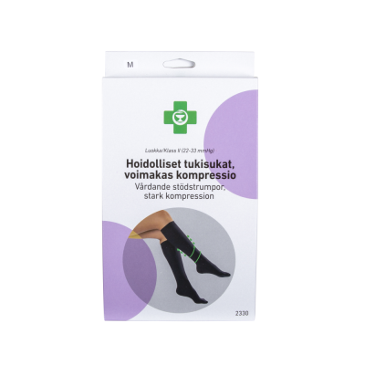 APTEEKKI Hoidolliset tukisukat, voimakas kompressio (lk. II) XL musta 1 pari