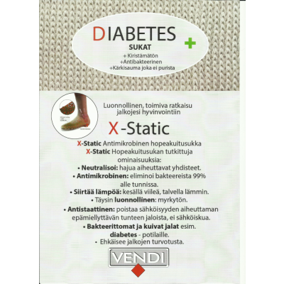 Vendi Hopea Diab.sukka frot. musta 37-38 20-468890-760 100 1 pari