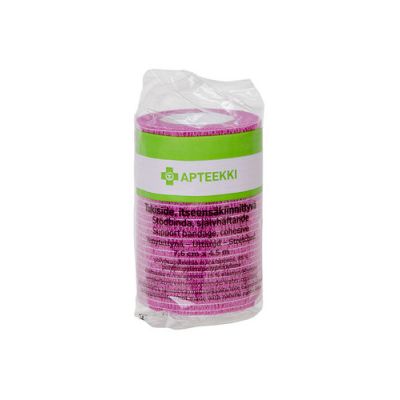 APTEEKKI Tukiside itseensäkiinnittyvä pinkki 7,6 cm x 4,5 m 1 kpl