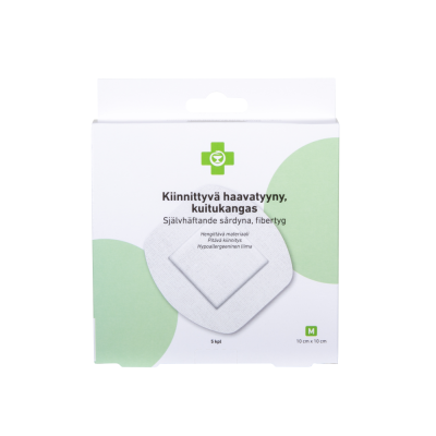 APTEEKKI Kiinnittyvä haavatyyny M 10 cm x 10 cm 5 kpl/rasia