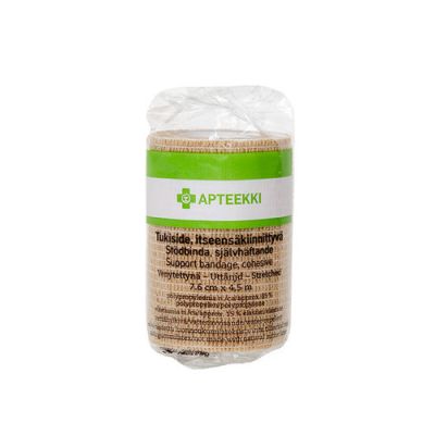 APTEEKKI Tukiside itseensäkiinnittyvä beige 7,6 cm x 4,5 m 1 kpl