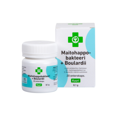 APTEEKKI Maitohappobakteeri + Boulardii Kuuri 20 enterokaps