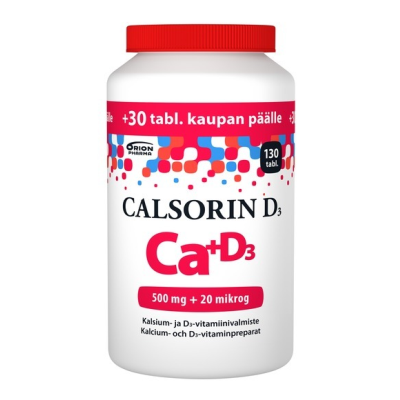 CALSORIN 500 MG + D3 20 MIKROG KAMPANJAPAKKAUS 130 TABL