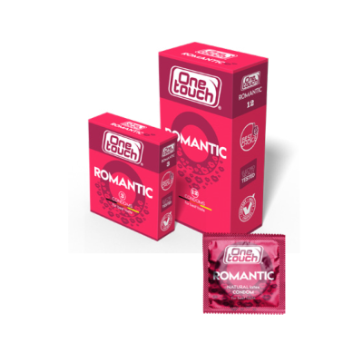 One Touch Romantic mansikanm. kondomit 12 kpl