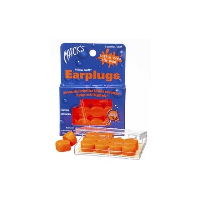 Macks silikonikorvasuoja lapsille oranssi 6 paria
