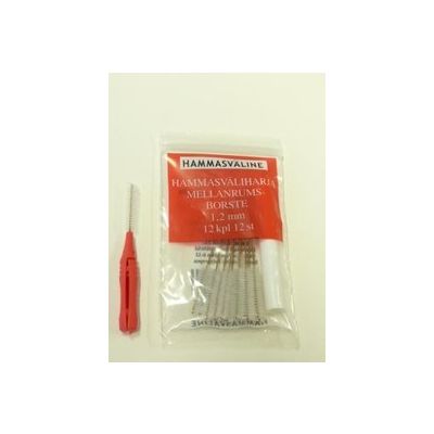 DOFT HAMMASVÄLIHARJA 1.2 MM PUNAINEN 12 KPL