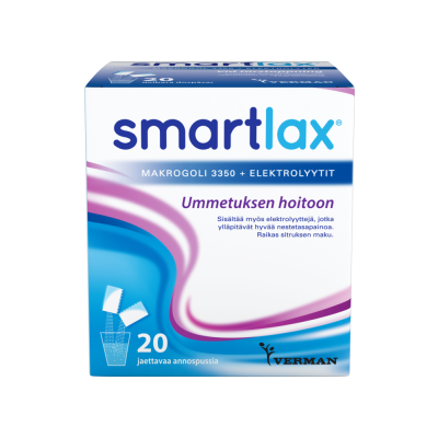 Smartlax Makrogoli + Elektrolyytit CE 20 kpl