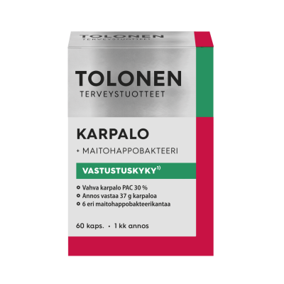 Tolonen Karpalo + Maitohappobakteeri 60 kpl