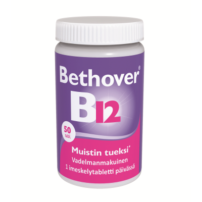 Bethover B12 1 mg Vadelma 50 TABL