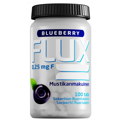 Flux Fluortablett Blueberry 0,25 mg F/tabl 100 sugtabletter / 36 g