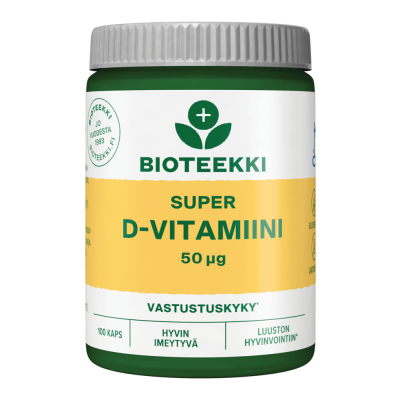 Super D-vitamiini 50 mikrog. 100 kaps