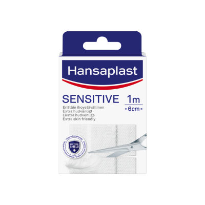 Hansaplast Sensitive length (ME10) 1mX6cm 1 kpl