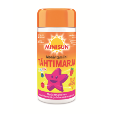 Minisun Monivitamiini Tähtimarja jr. 100 PURUTABL