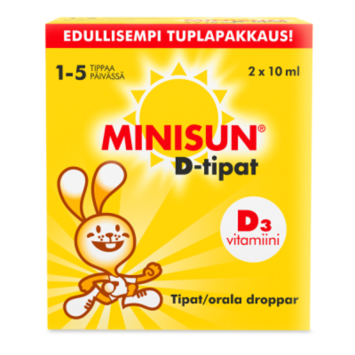 Minisun D-vitamiini tipat 2X10 ML