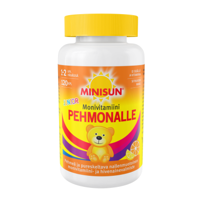 Minisun Monivitamiini Pehmonalle Sitrus jr. 120 kpl