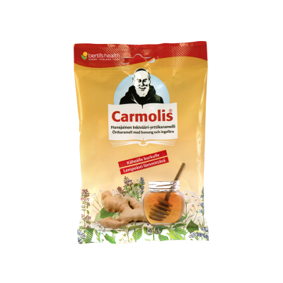 Carmolis Inkivääri-hunaja Kurkkukaramelli 75 g 