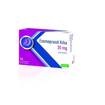 ESOMEPRAZOL KRKA enterokapseli, kova 20 mg 14 fol