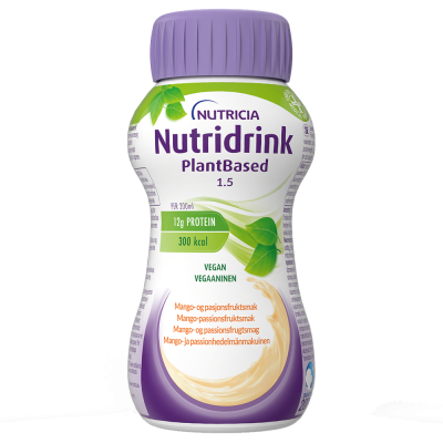 Nutridrink PlantBased Mango-passion täydennysravintovalmiste 4 x 200 ml 4x200 ml