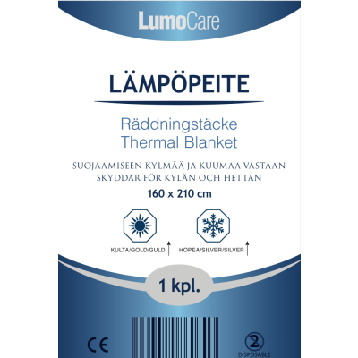 Lumocare lämpöpeite 210cm x 160cm 1 kpl